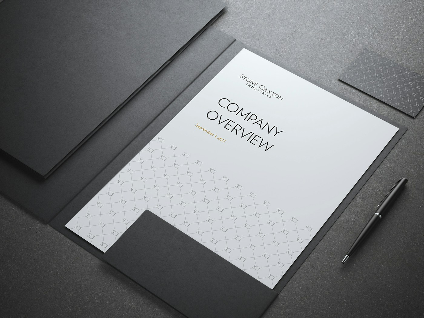 Stone Canyon branded folder