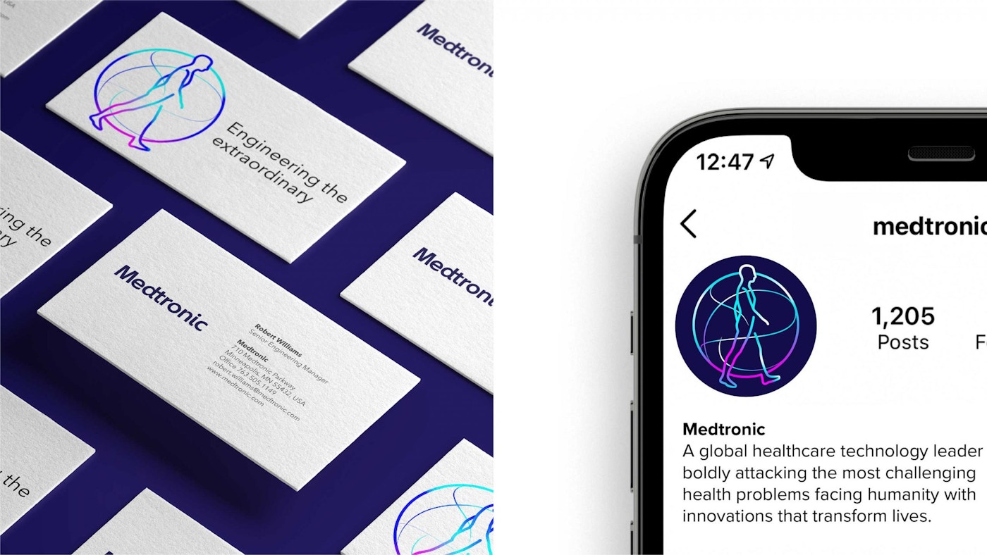 Medtronic Instagram Channel and Business Cards