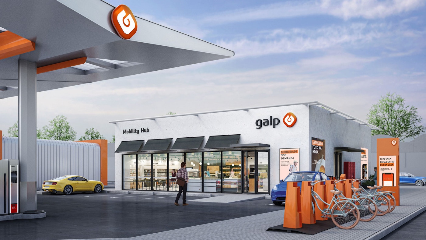 Rendering of Galp's new mobility hub