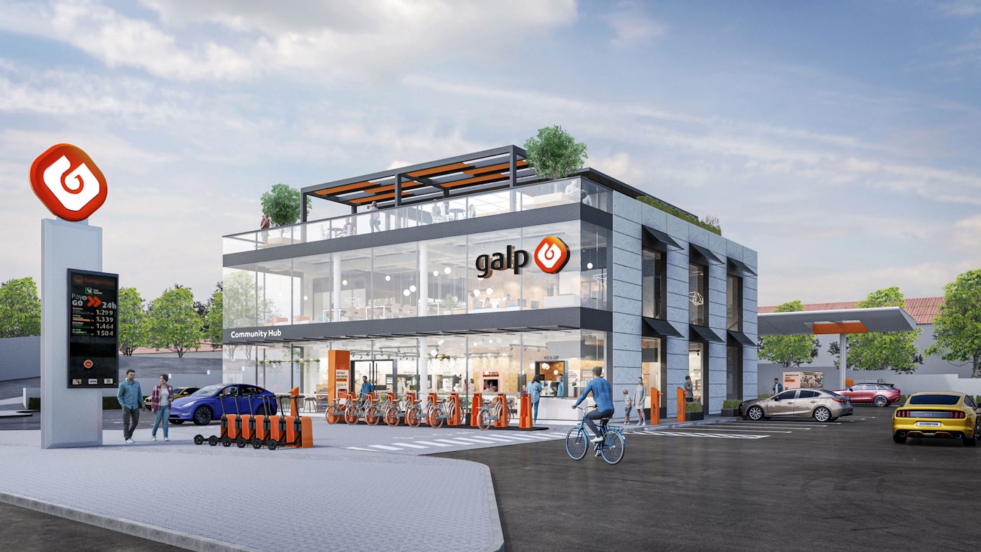 Rendering of Galp's new lifestyle Hub