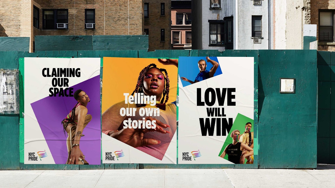 NYC Pride branded street signage